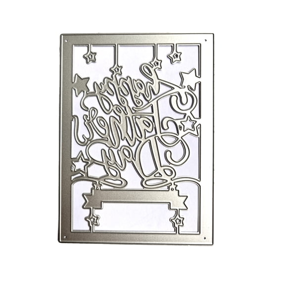 Carbon Steel DIY Rectangle Happy Father's Day Cutting Dies Embossing Stencils Template for Decorative Paper Album Card