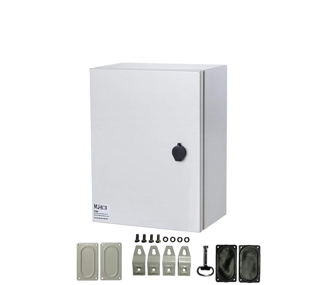 Carbon Steel Electrical Enclosure Box 12" x 8" x 6'' Electrical Enclosure Box IP66 Waterproof & Dustproof Outdoor Indoor NEMA 4X Carbon Steel Enclosure
