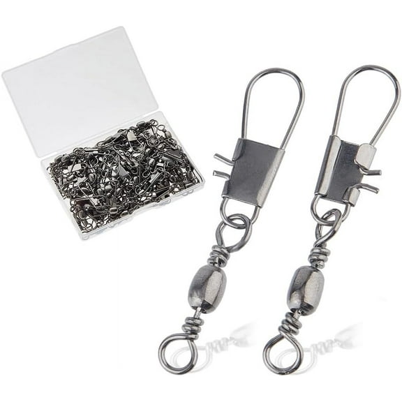 Carbon Steel Fishing Snap Swivels Saltwater Swivels Interlock Fishing Tackle Swivel Fishing
