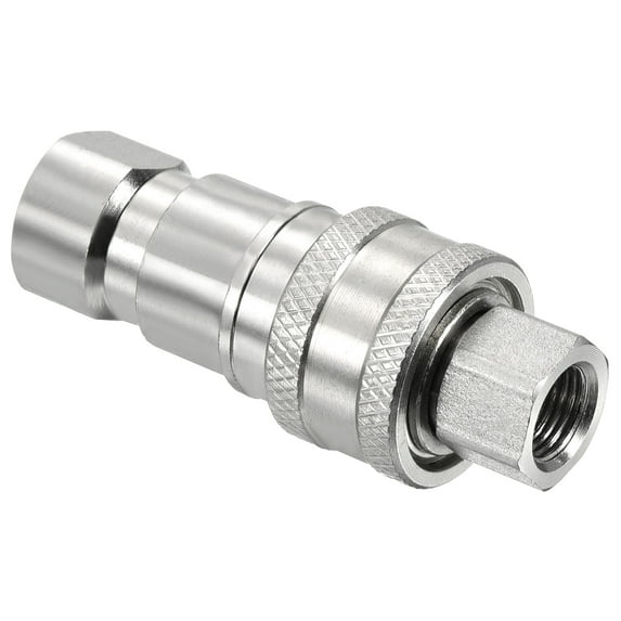 Carbon Steel G1/8 Female Pipe Fitting Hydraulic Quick Connect Coupler Set 1 Set