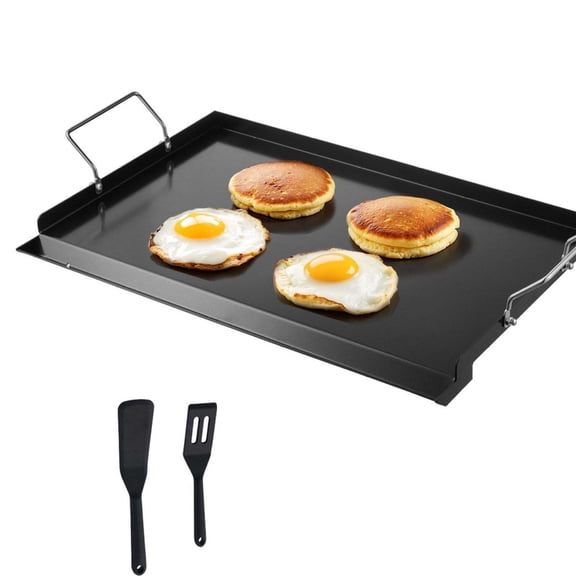 Carbon Steel Griddle 24x16 Inch, BBQ Grill Pan - Flat Top for Gas, Electric & Induction Stovetops - Universal Cookware for Outdoor Cooking