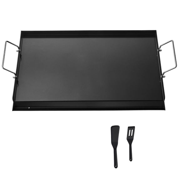 Carbon Steel Griddle, 24x16 inch Universal Flat Top Rectangular Plate, Gas Grill
