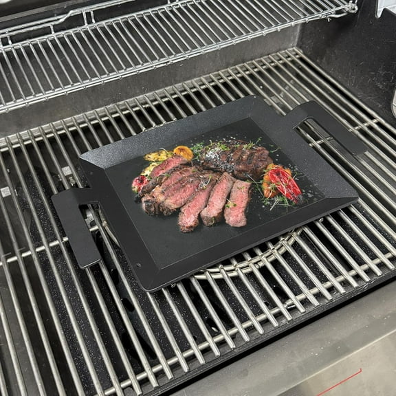 Carbon Steel Griddle - Professional Non-Stick Flat Top Cookware for Induction, Stove, Gas Grill, Electric & More