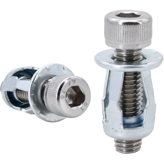Carbon Steel Hexagonal Nut, Stainless Steel Nut,M4 M5 M6 M8 Petal Shape Metal Rivet Nut Expansion Clamp Panel License Plate Lock Fixing Screw Bolt Kit Nuts Rivetnut(Socket Head Silver,M4x20(10Pcs))