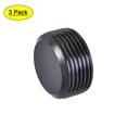 thumbnail image 1 of Carbon Steel Internal Hex Thread Socket Pipe Plug, M24x1.5 Male Thread Black Pipe Cap, 3Pcs, 1 of 5