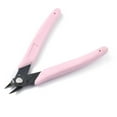 thumbnail image 1 of Carbon Steel Jewelry Pliers Flush Cutter Shear with Plastic Handles Pink 12.8x4.3x1cm, 1 of 3