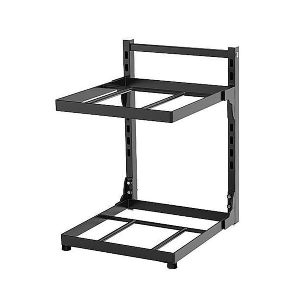 Cooker Storage Carbon Steel Kitchen Rack Adjustable Layering Pots Organizers Under ...
