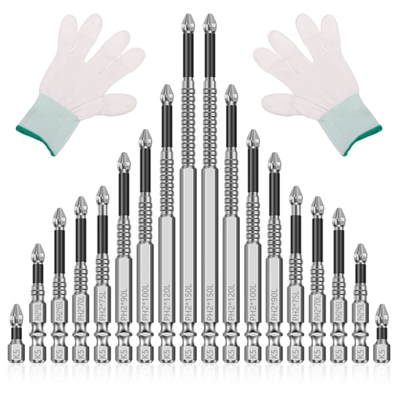 Carbon Steel Magnetic Screwdriver Bit Strong Suction Magnetic Electric Screwdriver Set Easy Pickup Insert Driver Bit for DIY