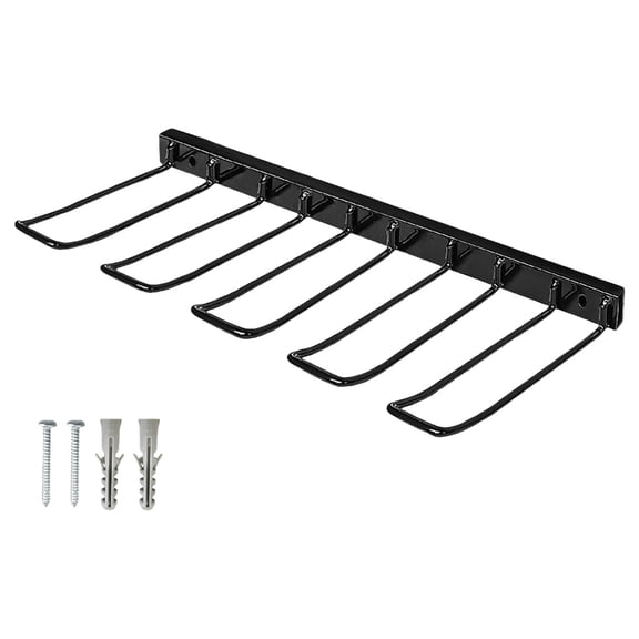 Carbon Steel Metal Workshop Storage Rack 4 Tool Capacity Wall Mounted Rack For Garage Tool Shed Organization