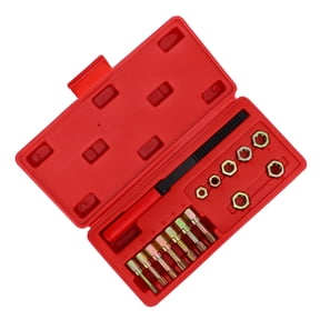 Carbon Steel Metric Thread Chaser Set 15pcs Rethreading Tap and Die Tool Kit for M6 M8 M10 M12 Essential Automotive Specialty Rethread Repair Tool