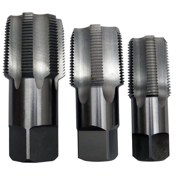 Carbon Steel NPT Pipe Tap Set, 3 Piece