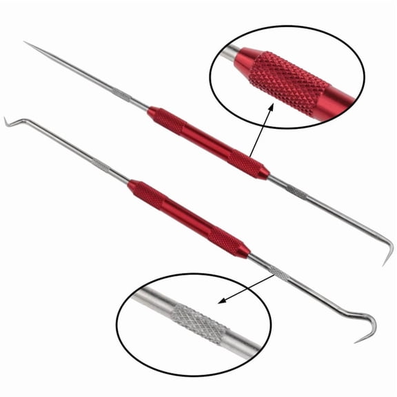 Carbon Steel O-Ring Seal Tool Set with Hook and Picks - 4-Piece for Carpenters and Mechanics, OPP Bag Packaging