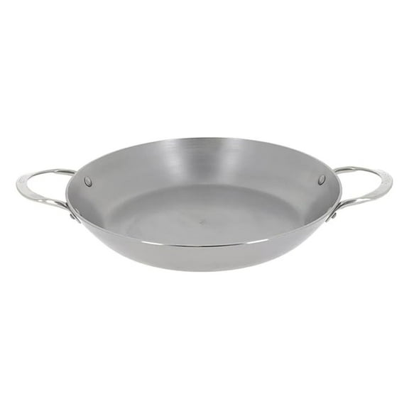 Carbon Steel Paella Pan 12.5 Inch  Multipurpose Fry Pan for Paella, Pilaf, Crepes  Oven Safe  Naturally Nonstick  Made in France