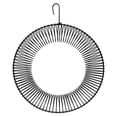 thumbnail image 1 of Carbon Steel Peanut Bird Feeder With Hanging Hook Hanging Wreath Birdfeeders Rustproof & Weatherproof Peanut Ring Squirrels Food Container For Outdoor Birds Squirrels Feeding (Black), 1 of 10