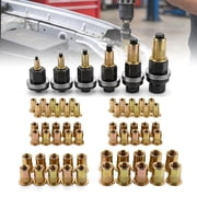 Carbon Steel Rivet Nut Tool Set, 2026 Upgrade 66/77pcs Durable Head Rivet Nut Tool Kit for Metal Pipes Automotive Industrial Applications Manual Wrench or Drill Use