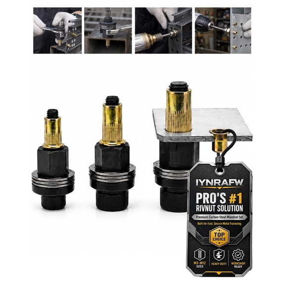 Carbon Steel Rivet Nut Tool Set, Hand Riveter Tool Accessories, M3-M12 Automotive Industrial Applications