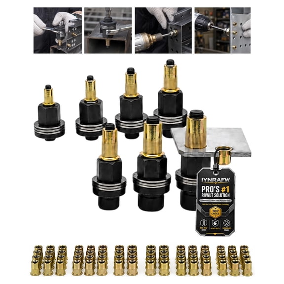 Carbon Steel Rivet Nut Tool Set, Hand Riveter Tool Accessories, M3-M12 Automotive Industrial Applications