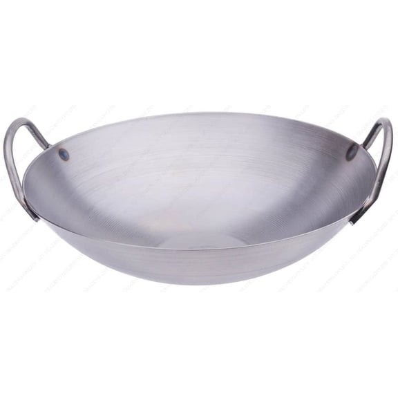 Carbon Steel Round Bottom Wok w/ 2 Loop Handles, (12 inch) (Wok Ring Included)