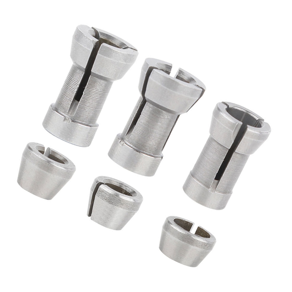 Woodworking Router Collets Carbon Steel Router Collet Nut Set in Multiple Sizes for Professional ...