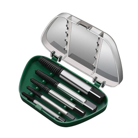 Carbon Steel Screw Extractor Set for Broken Fasteners, Multi-Size Bolt Remover Tool
