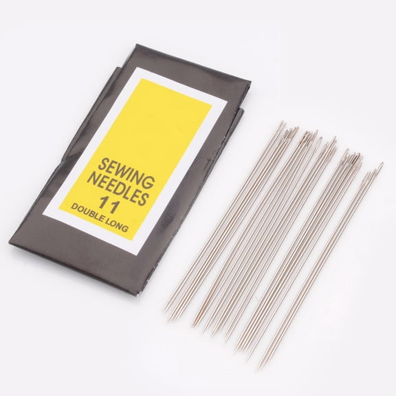 Carbon Steel Sewing Needles Darning Needles Platinum 48x0.45mm Hole: 0.3mm
