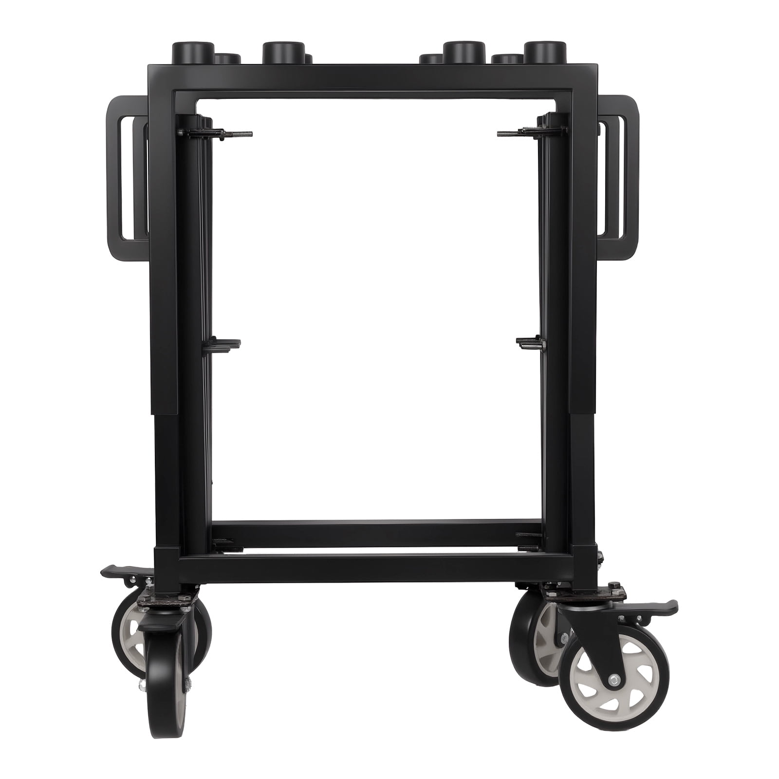 Carbon Steel Silent Wheel Hand Truck, Foldable Funeral Coffin Trolley, Stable Mortuary Casket Carrier Cart for Memorial Services