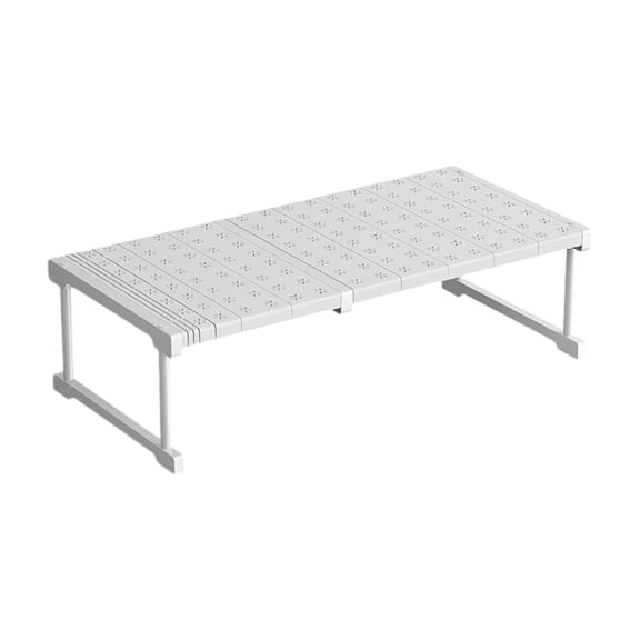 Carbon Steel Stackable Telescopic Kitchen Counter Shelves Extendable Storage Rack for Cupboard and Closet Organization