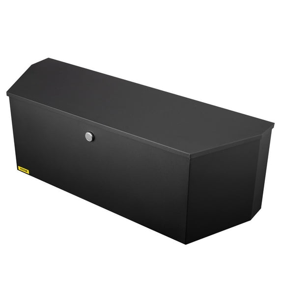 Carbon Steel Trailer Tongue Storage Box, 36"x12"x12" Lockable Heavy Duty Tool Chest for Pickup Trucks, Utility Trailers, RVs