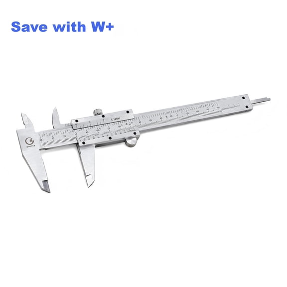 Carbon Steel Vernier Caliper 6 Inch, 0.05" Precision, Durable Caliper Tool