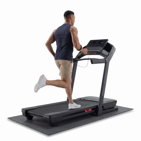 Carbon TL Foldable Treadmill & HealthRider 36" x 72" Black Vinyl Equipment Floor Mat Bundle