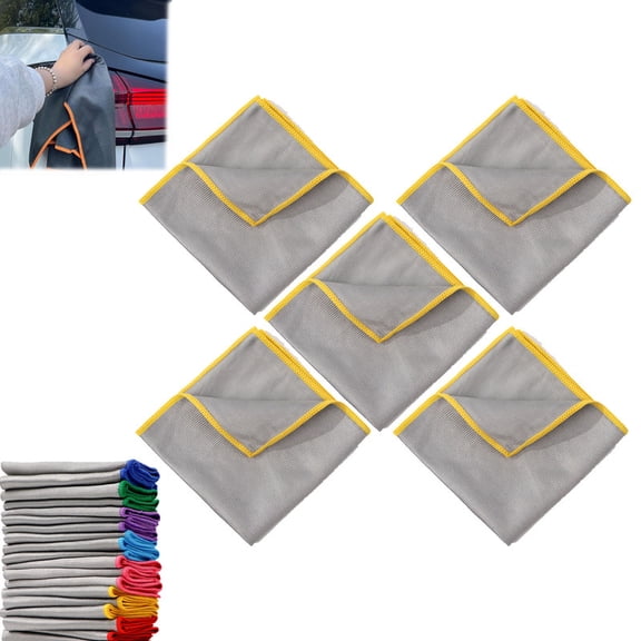 Carbon Tuff Cleaning Cloths, Lint Free Carbon Fiber Cleaning Cloth, Reuseable Super Absorbent CarbonFiber Microfiber Cloth, Multipurpose for Car Glass Kitchen Surfaces