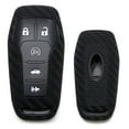 thumbnail image 1 of Carbon Twill-Weave Pattern Soft Silicone Key Fob Cover For Ford or Lincoln 4/5-Button Intelligent Access Key, 1 of 7