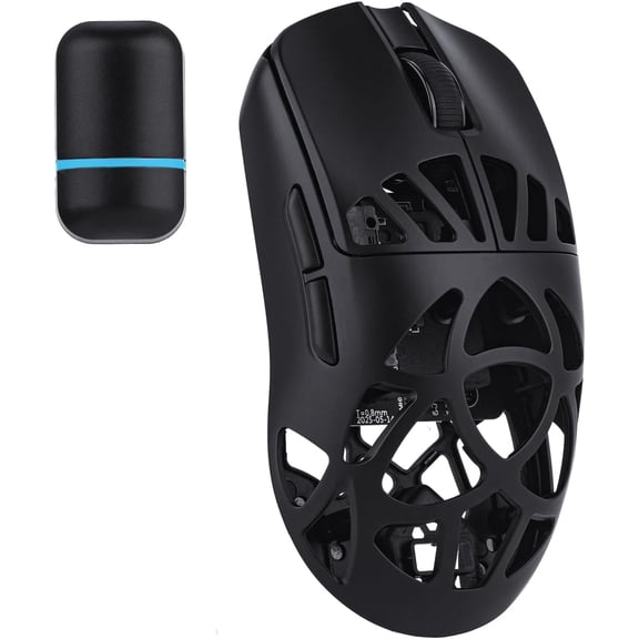 Carbon X Wireless Gaming Mouse, 400 to 30,000 DPI Adjustable, PAW3950 Sensor, 50g Lightweight, Fiber Shell, 2.4G/BT/USB-C Rechargeable Mouse for PC/Mac/Linux (Black)