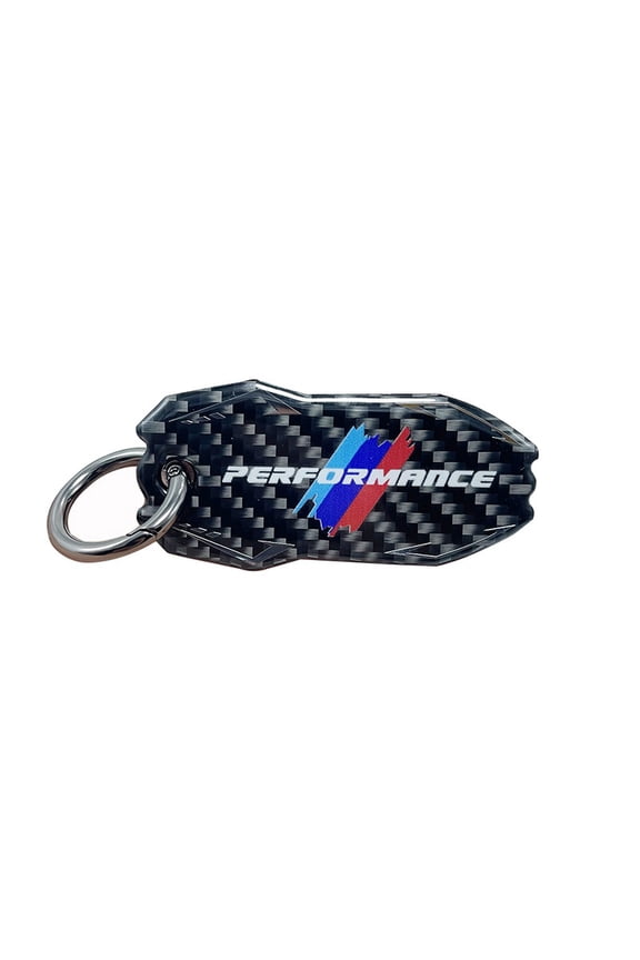 Carbon fiber Keyring Keychain With Performance emblem badge M Power Colors For BMW X1 X2 X3 X4 X5 X6 Z4 Handing Key