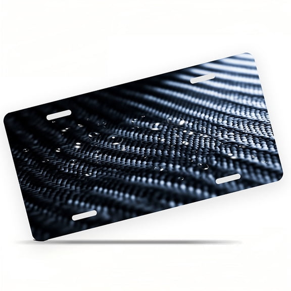 Carbon fiber Texture Front License Plate, Metal License Plate, Funny Standard Plates Personalized Novelty Decorative For Men/Women/Boys/Girls Car 6×12 Inch