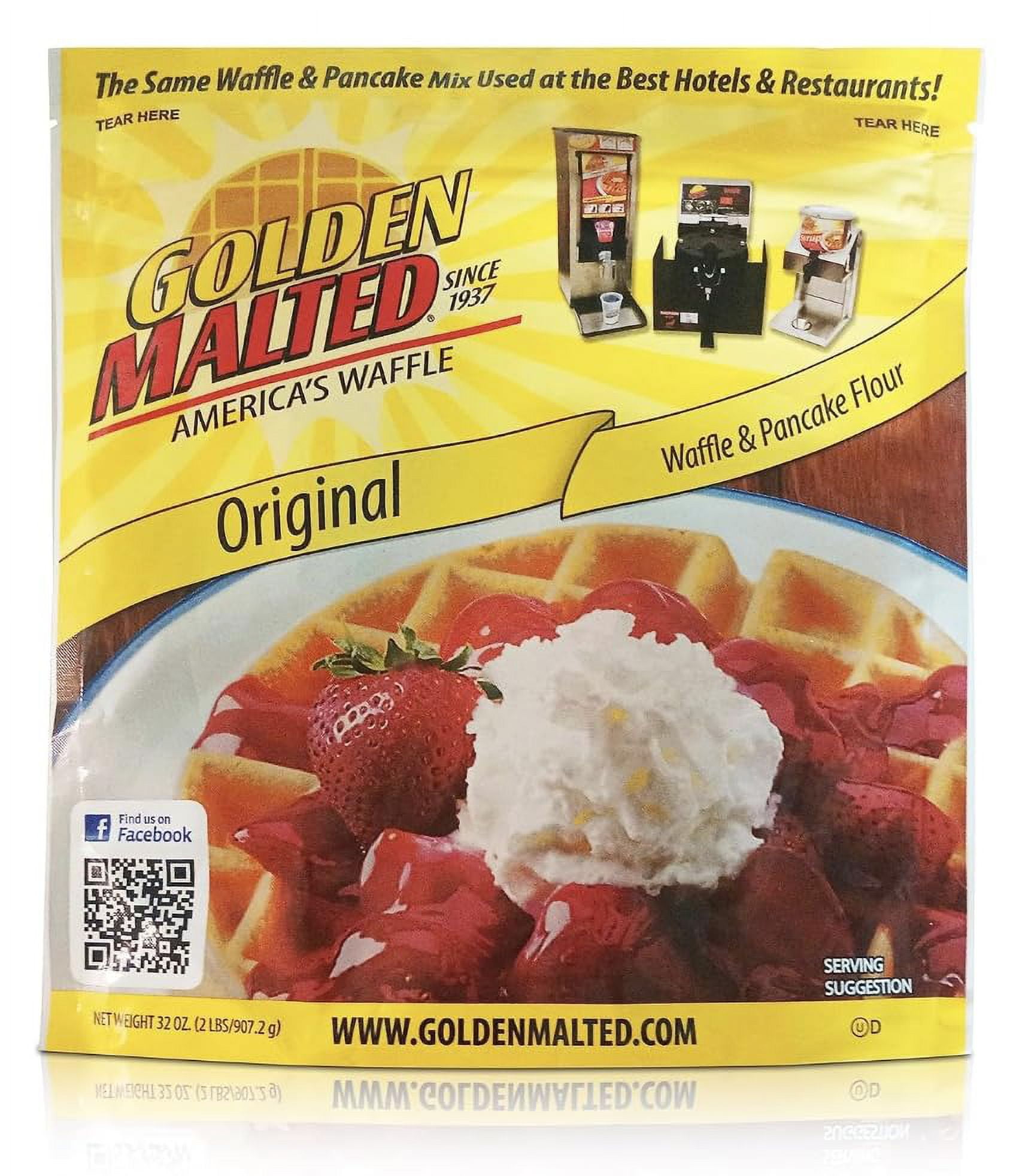 Carbon's Golden Malted Pancake & Waffle Flour Mix, Original, 32Ounces