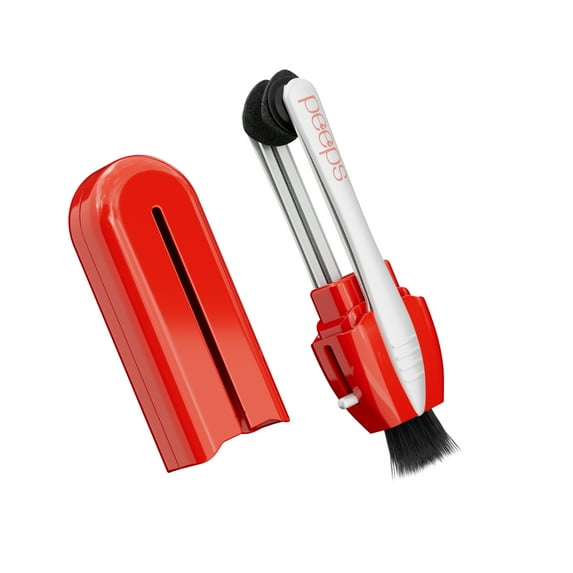 Peeps Glasses Cleaner - for Eyeglasses, Reading Glasses, and More - Lens Cleaner With Carbon Microfiber Tech - Injected Red - 1 Count