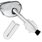 Peeps Lens Cleaner - Glasses Cleaning Tool with Brush - Portable & Reusable - Safe & Effective Carbon Microfiber - Leaves No Dust or Fingerprints - Streak Free - Injected White - 1 Count