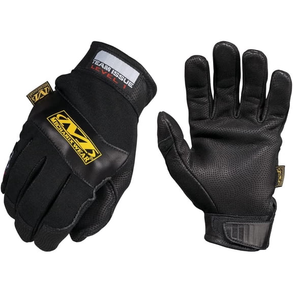 CarbonX Level 1 Fire Protection Gloves - Genuine Leather Extreme Heat & Flame Resistant Gloves - Heavy Duty High Temperature Resistance - Medium - Black