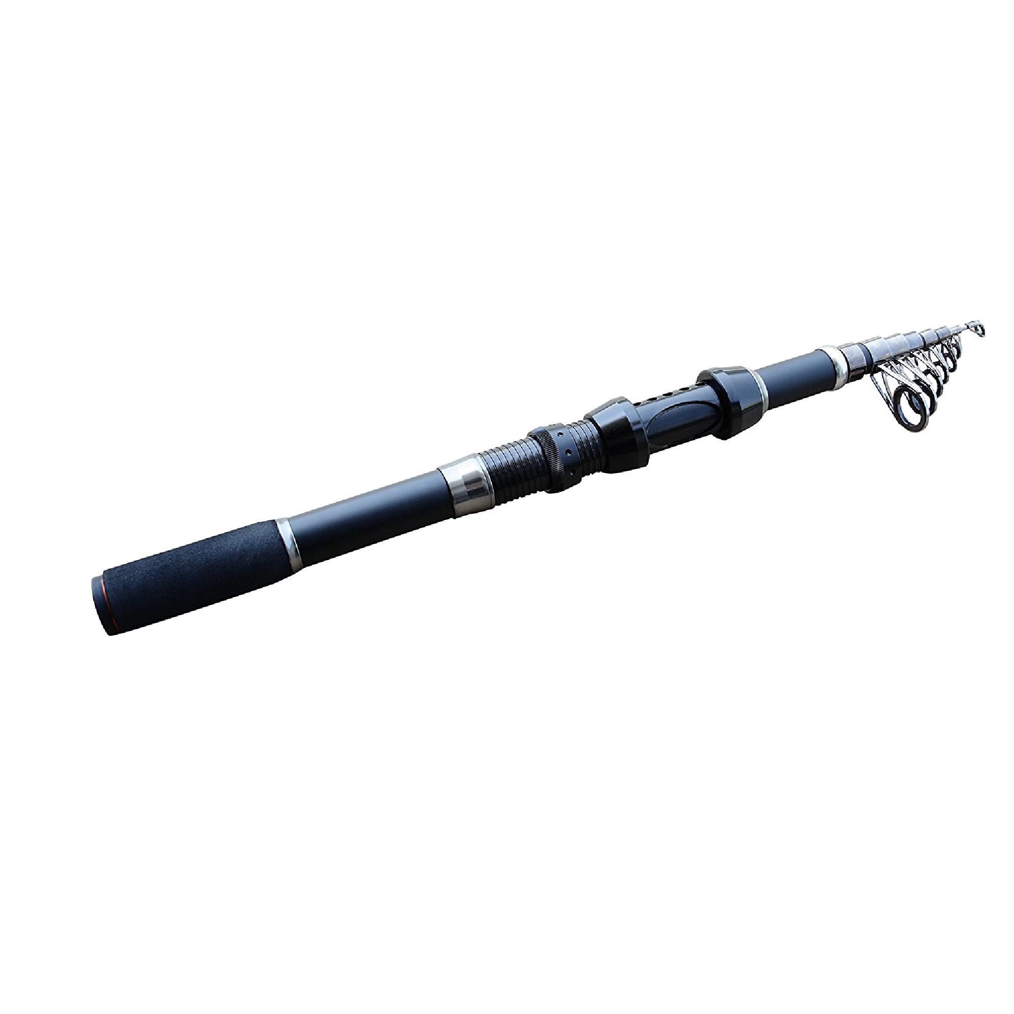 CarbonZeal Carbon Fiber Travel Spinning Telescopic Fishing Rod Graphite Super Hard Portable Retractable Fishing Pole Boat Sea Saltwater Freshwater Fishing Rod Pole
