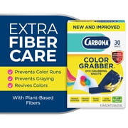 Carbona Color Grabber Stops Color Runs Dryer Sheets, Unscented, 30 Count