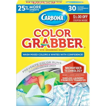 Carbona Color Grabber Microfiber In-Wash Sheets, 30 Count, Unscented