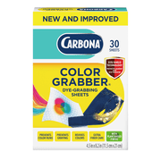 Carbona Color Grabber Microfiber In-Wash Sheets, 30 Count, Unscented