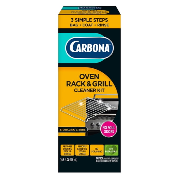 Carbona Oven Rack & Grill Cleaner | Eliminates Thick Grease & Build-Up | Griddle & BBQ Cleaning Solution | 16.8 Fl Oz, 1 Pack