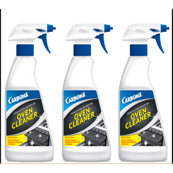 Carbona Oven Cleaner | Grease & Stain Fighting Formula | Odor Free | 16.8 Fl Oz Each, 3 Pack