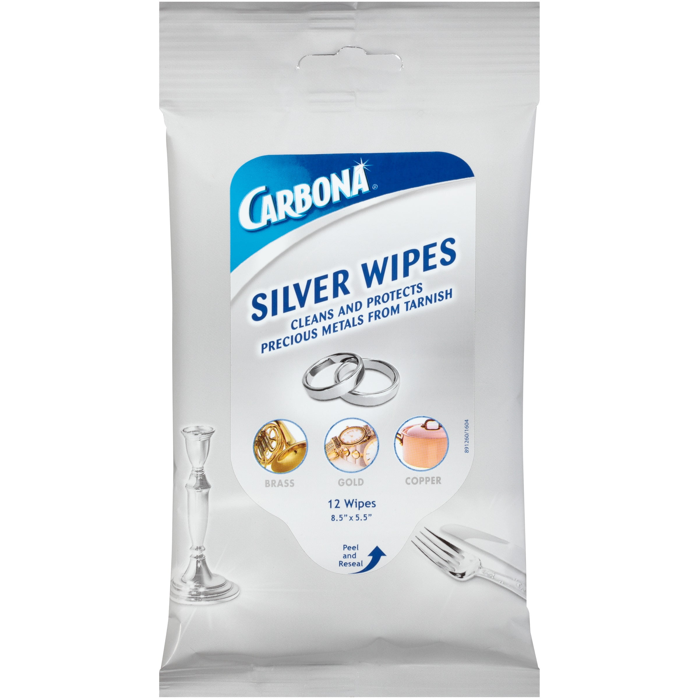  Carbona Silver Wipes, Metal Cleaner & Polish