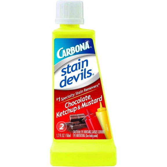 Carbona Stain Devils #2 - Ketchup, Mustard & Chocolate Professional Strength Laundry Stain Remover Multi-Fabric Cleaner Safe On Skin & Washable Fabrics 1.7 Fl Oz, 6 Pack