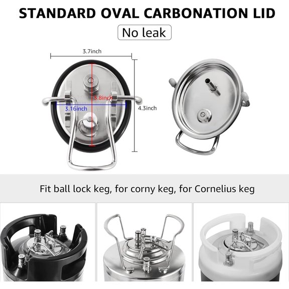 Carbonation Keg Lid 0.5 Micron Diffusion Stone Corny Keg Carbonation Lid Carbonator Keg Lid for Cornelius Keg Soda Beer Forced Carbonation$$Home Decor, Kitchen, & Other