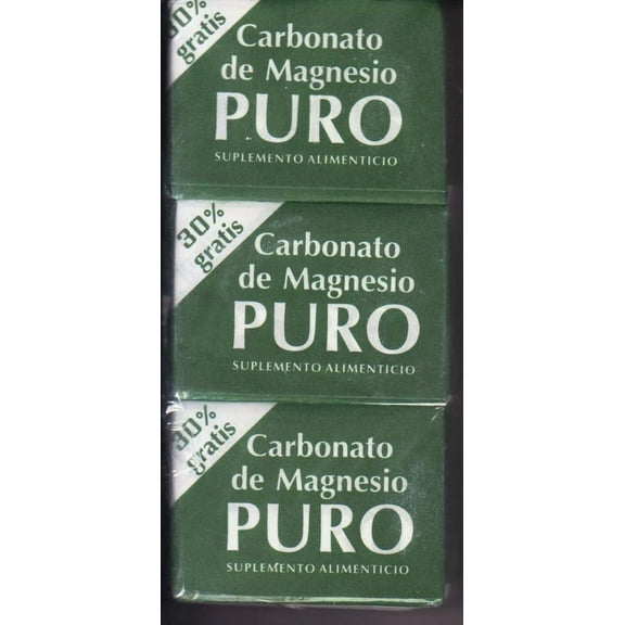 Carbonato De Magnecio Puro - 3 Pack