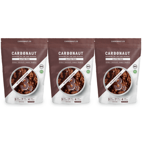 Carbonaut Gluten-Free Granola - Double Chocolate Crunch (3-Pack)
